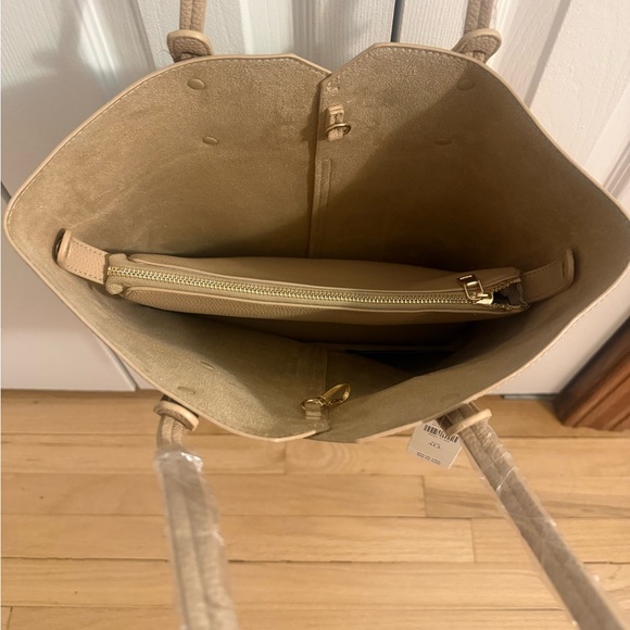 Anthropologie Classic Beige Tote - Picture 3 of 4